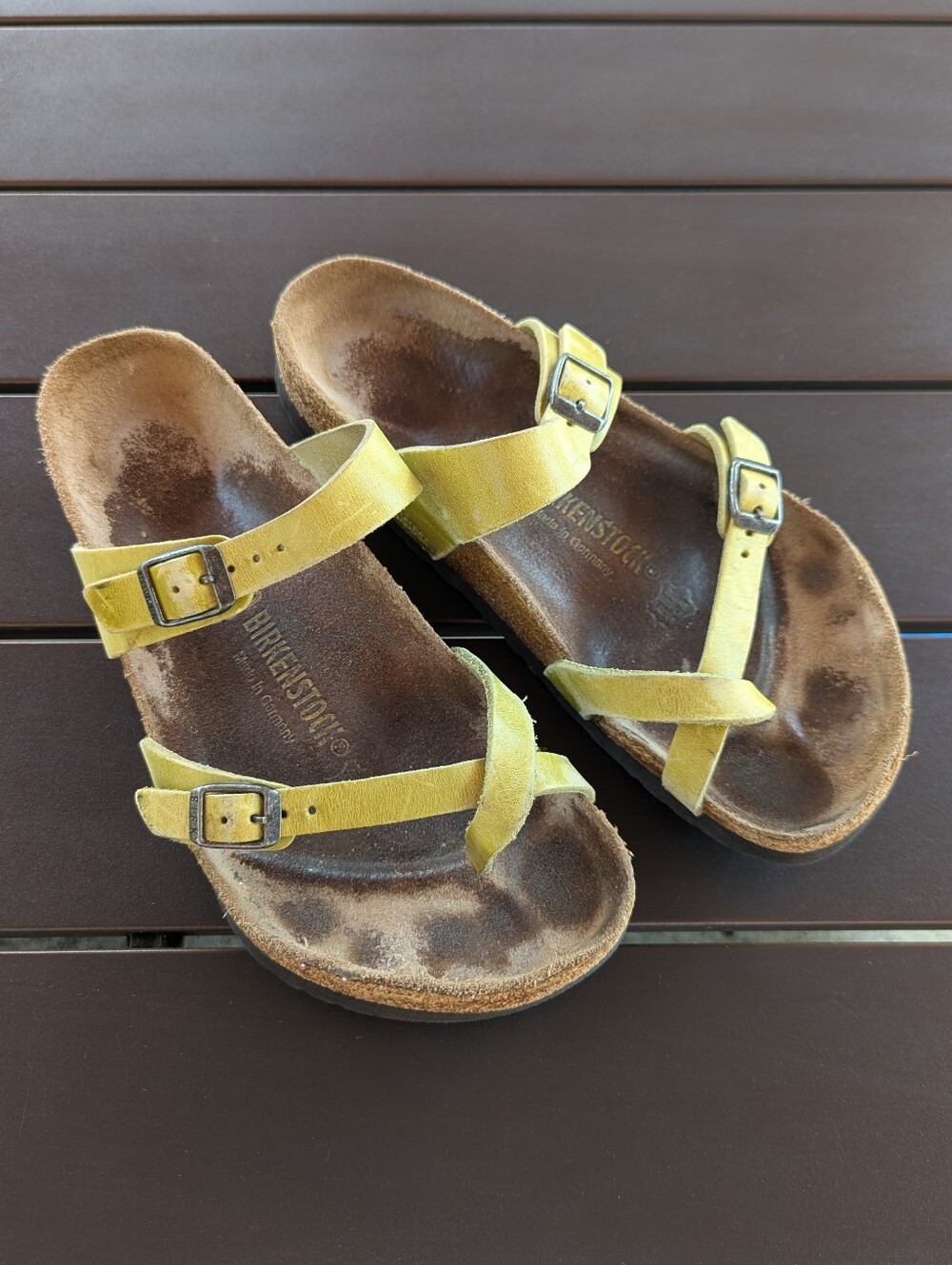 Women’s Birkenstock Mayari Green Toe Loop Strap Sandals Size 9 UK 40 Regular Fit